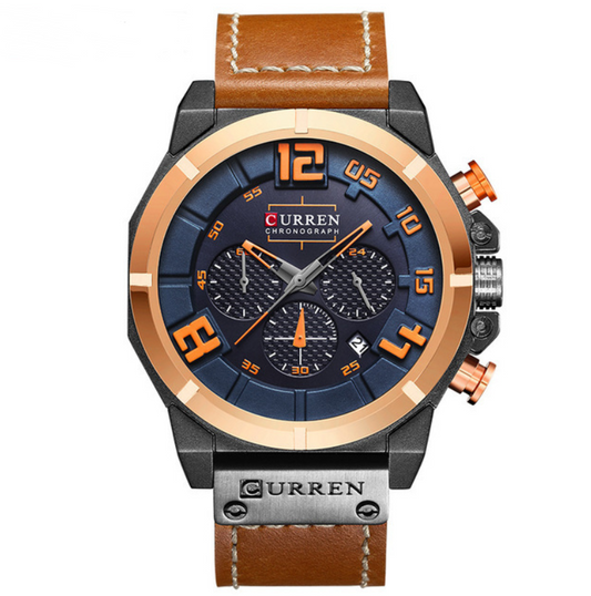 CURREN 8287 Men's Quartz Watch with Leather Band