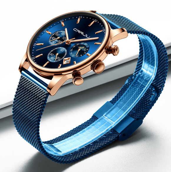 CRRJU 2266 Men's Quartz Watch - Fashionable Casual Style