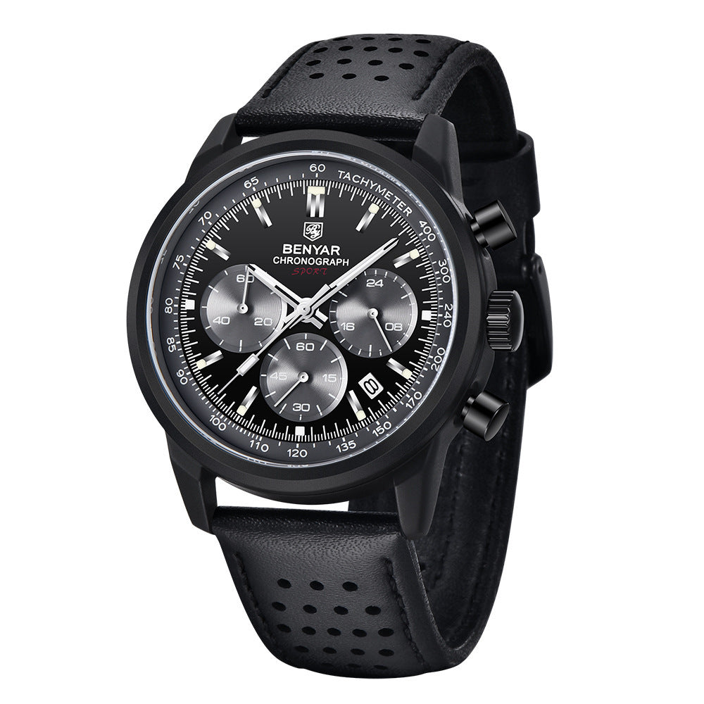 Benyar Men's Multifunctional Waterproof Quartz Watch 5188