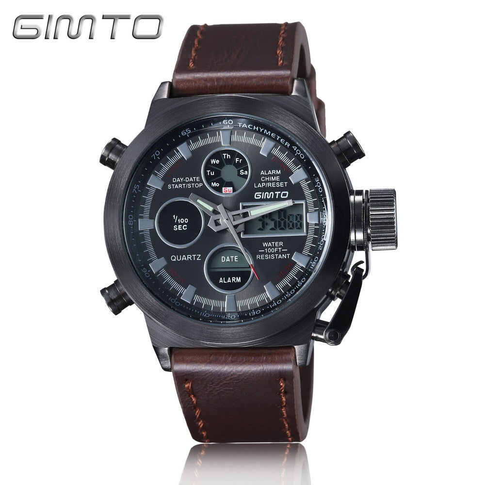 Multi-Function Men's Outdoor Sports Watch - Waterproof Quartz