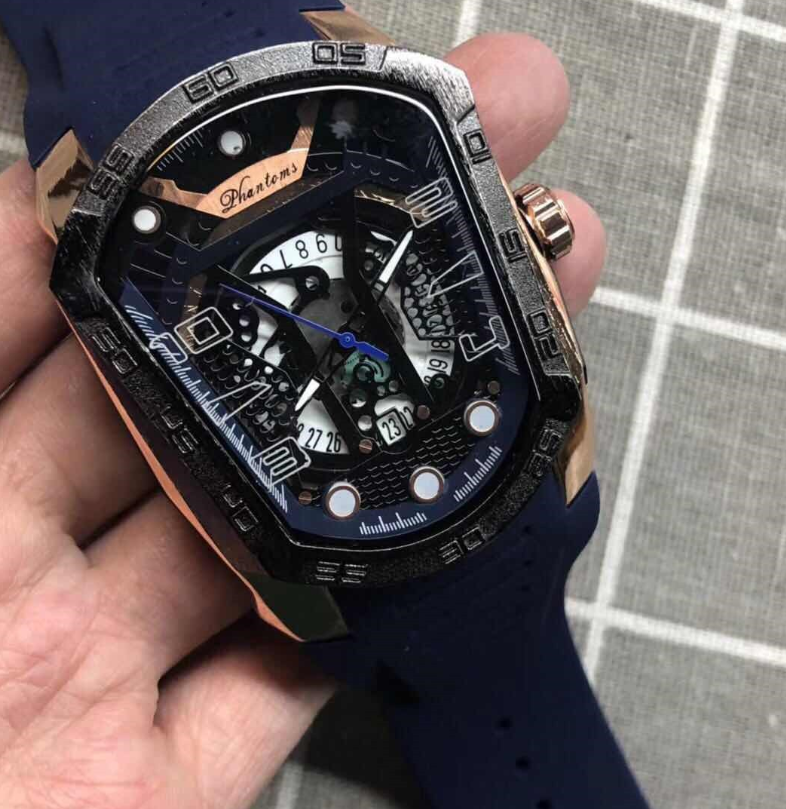 Men's Leather Quartz Watch with Adjustable Strap