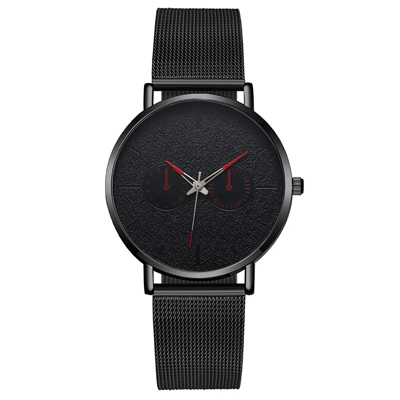 SHAARMS Men's Quartz Watch with Leather Band (Trendy)