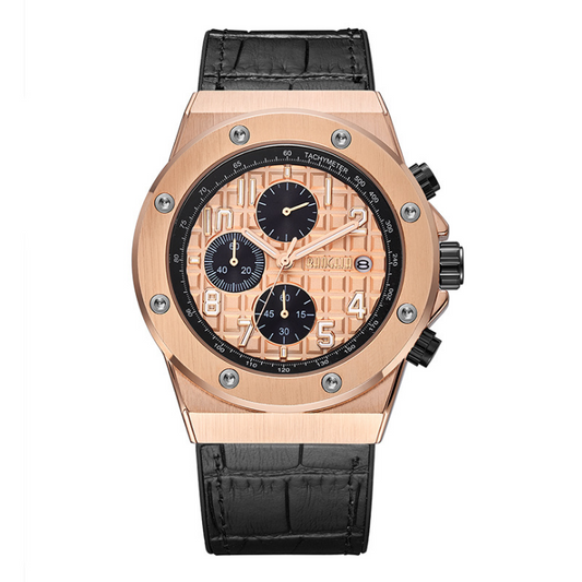 Baogela Barrel-Shaped Men's Quartz Watch with Silicone Band