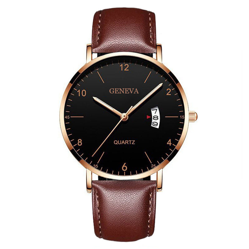 Men's Business Minimalist Quartz Calendar Watch