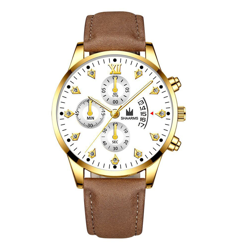 Men's Quartz Watch with Rhinestone Inlay (Wholesale)