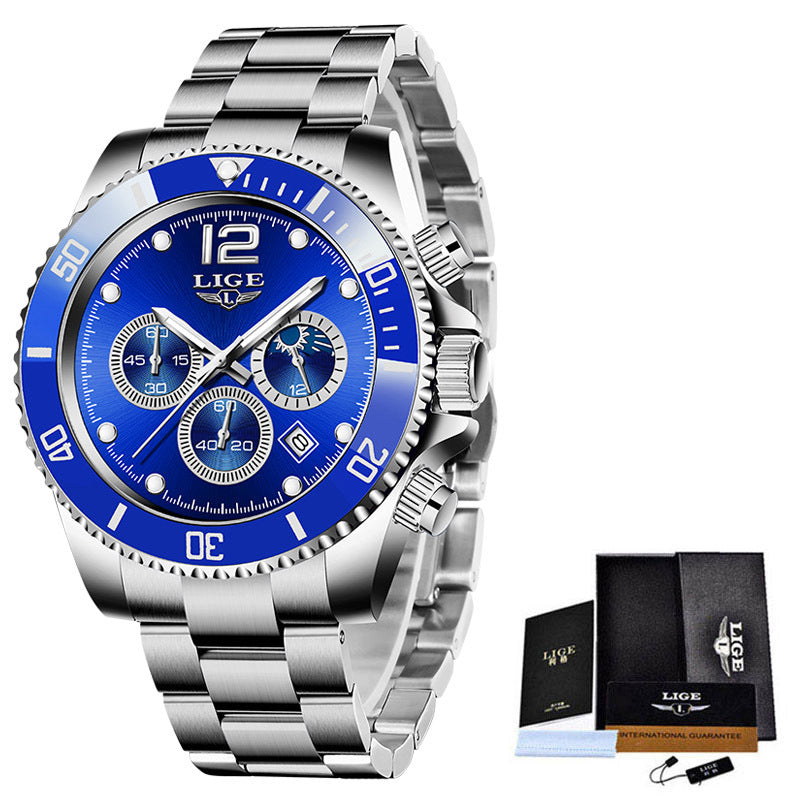 Men's Waterproof Multi-function Chronograph Quartz Watch