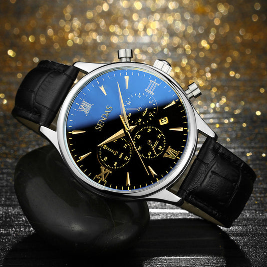 Multi-Function Men's Waterproof Quartz Watch (6 Subdials)