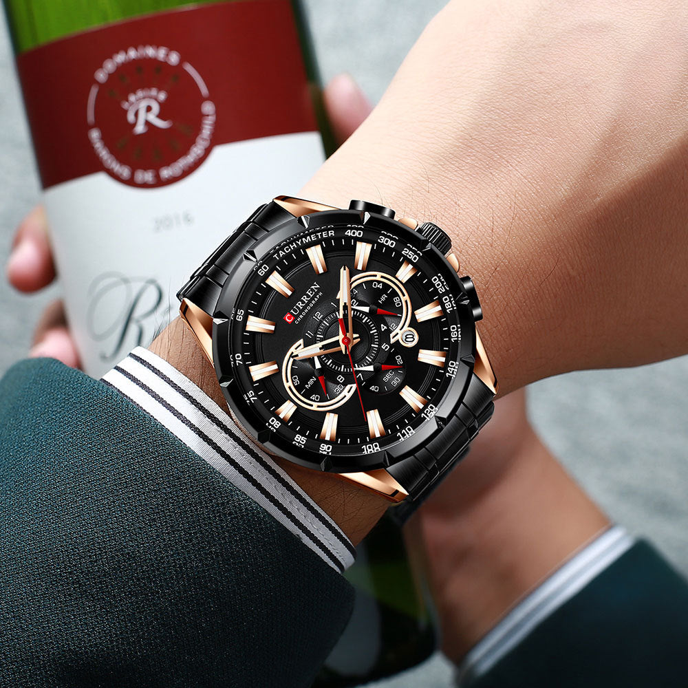 Curren 8363 Men's Multifunctional Waterproof Quartz Watch