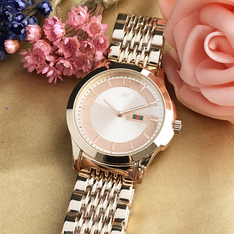 Trendy Men's Quartz Watch with Studded Markers