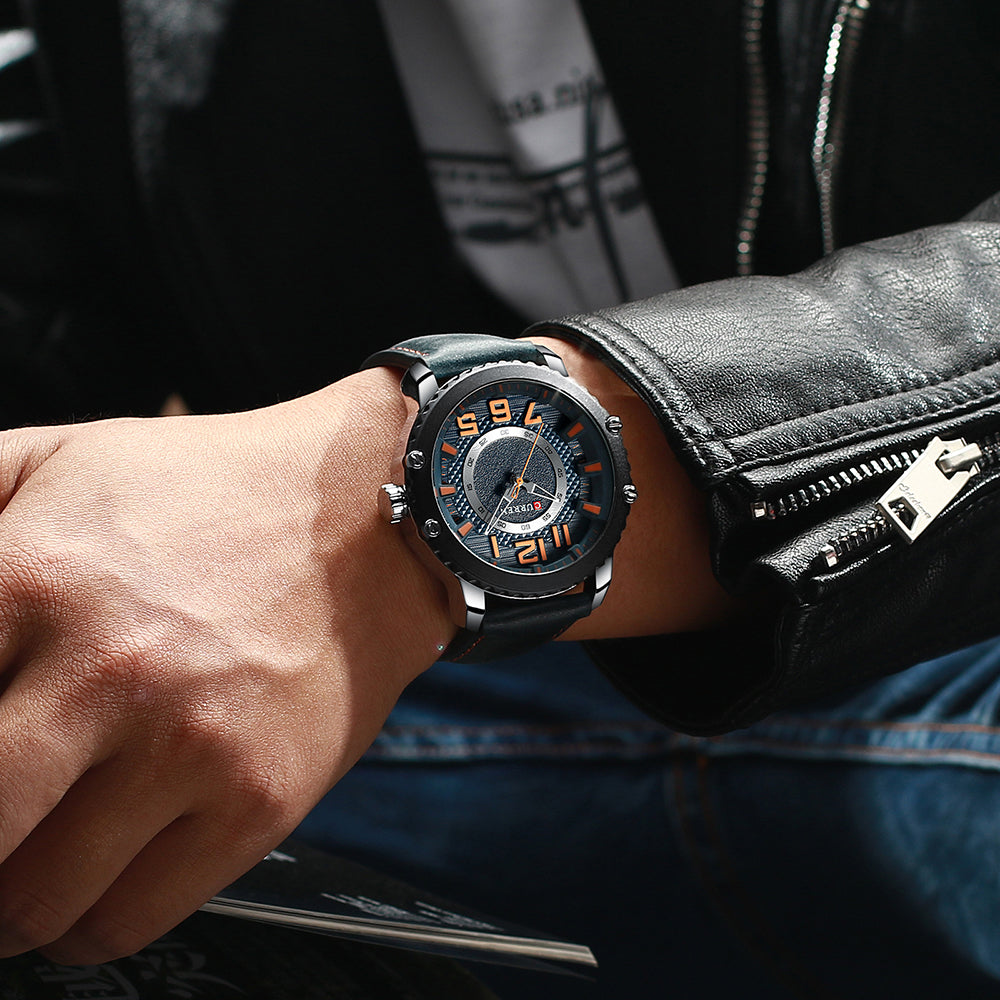 Stylish Men's Quartz Watch with Calendar (Model 8341)