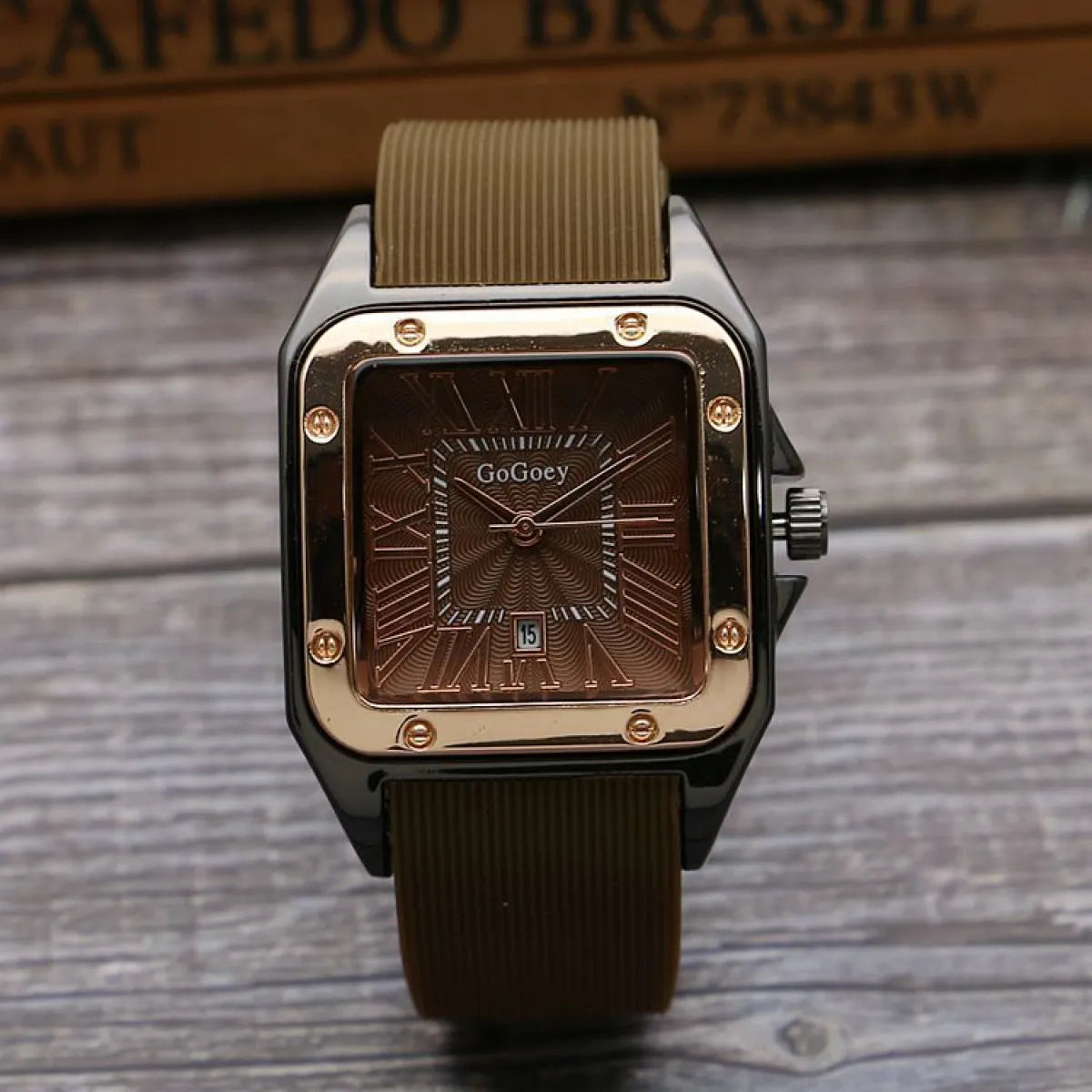 Square Men's Roman Scale Quartz Watch