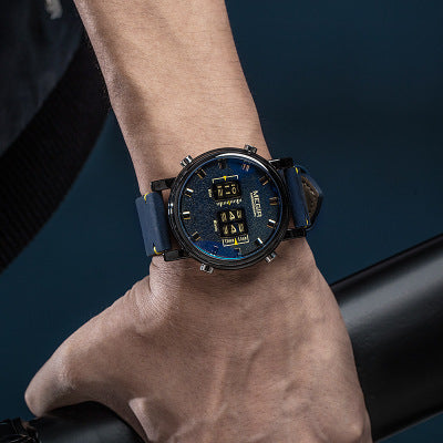 Men's Quartz Watch, Waterproof Leather Business Watch