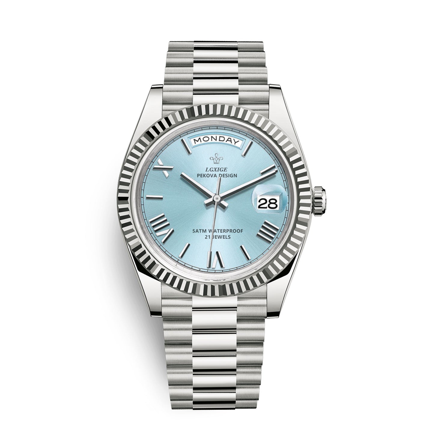 Lgxige Men's Fashion Quartz Sunday Calendar Watch