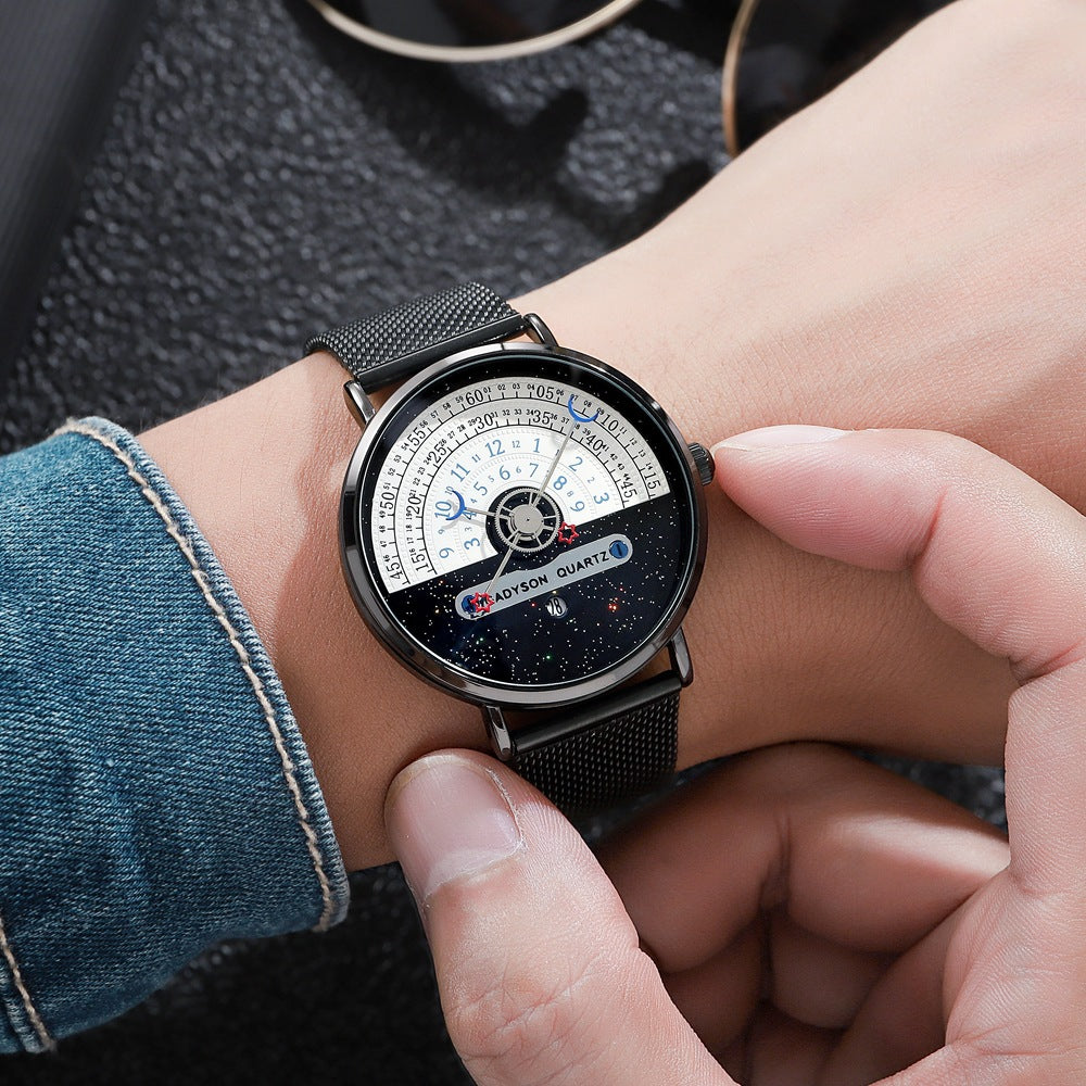Xingyue Black and White Men's Quartz Calendar Watch