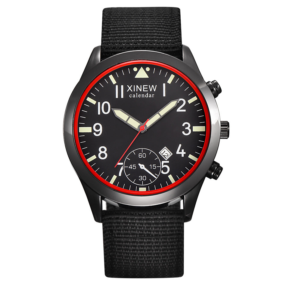XINEW Men's Casual Nylon Strap Quartz Watch
