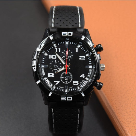Men's Sports Silicone Quartz Watch for Students