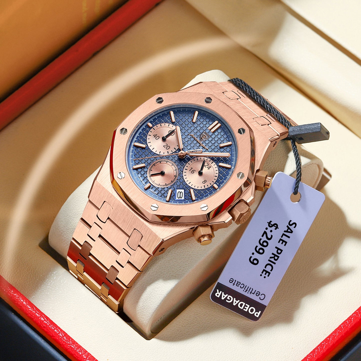 Swiss Multi-Function Men's Waterproof Quartz Watch