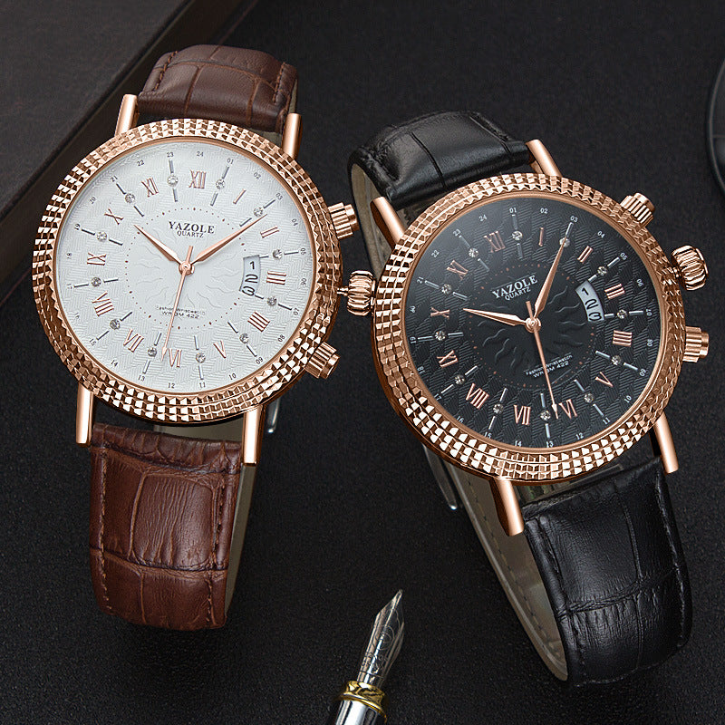 Men's Quartz Calendar Watch