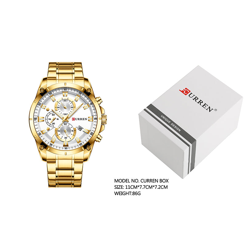 CURREN 8360 Men's Waterproof Quartz Watch with Calendar