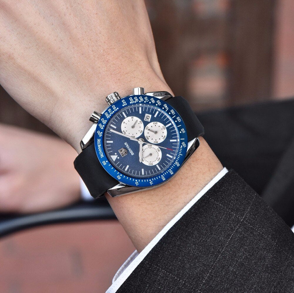 Waterproof Men's Quartz Calendar Watch by Binya