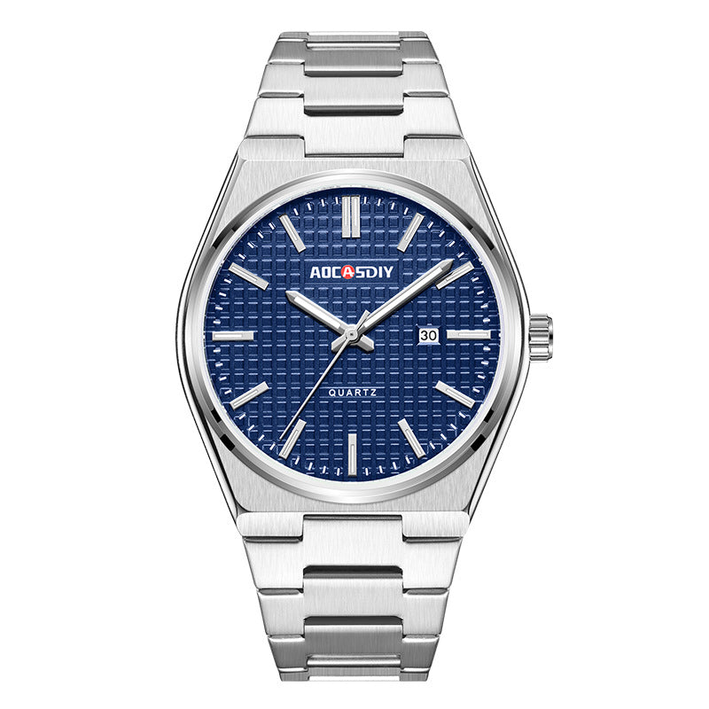 AOCASDIY Men's Fashion Quartz Watch with Steel Band