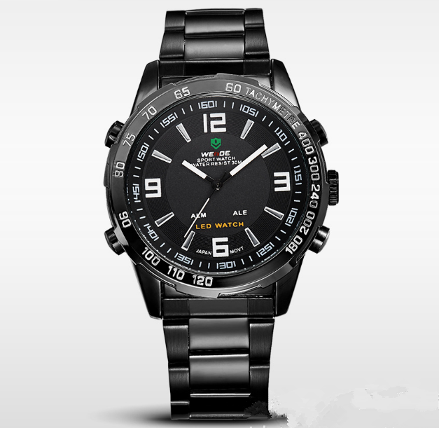 Men's Quartz Dual Display LED Watch