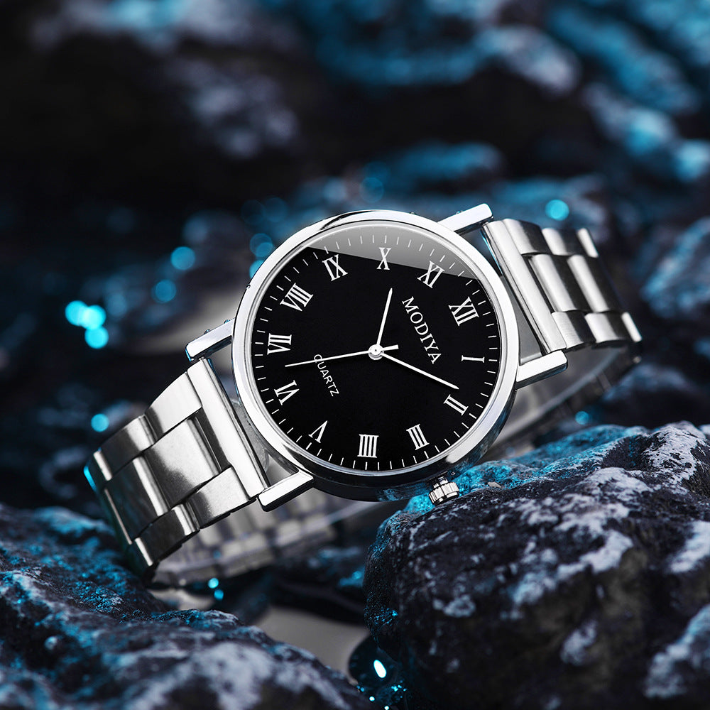 MODIYA Men's Quartz Watch with Minimalist Steel Band
