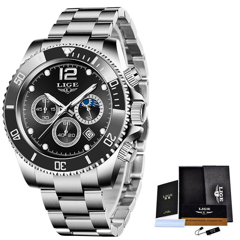 Men's Waterproof Quartz Sports Chronograph Watch