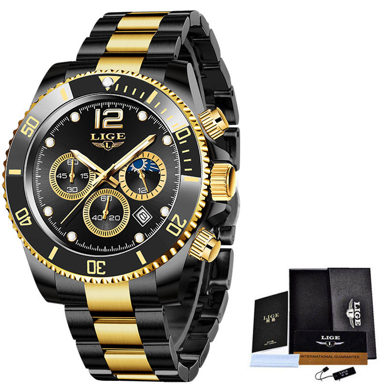 Men's Waterproof Quartz Sports Chronograph Watch