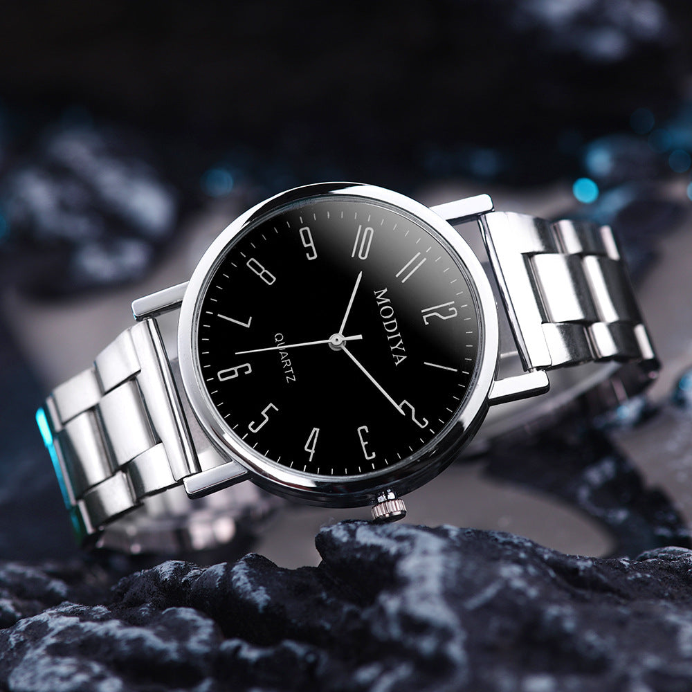 MODIYA Men's Quartz Watch with Minimalist Steel Band