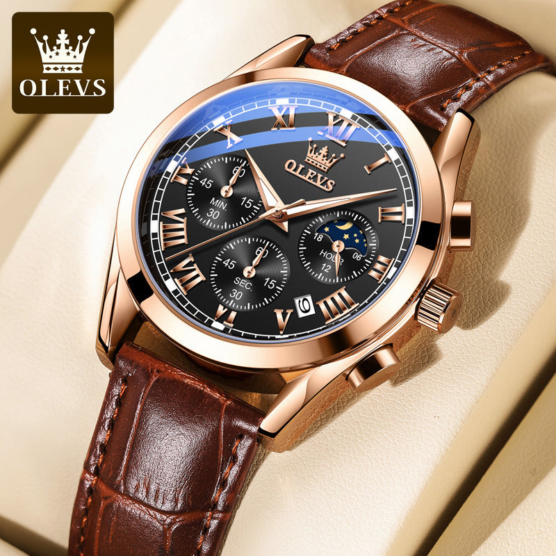 OULISI Brand Men's Quartz Chronograph Watch (Waterproof)