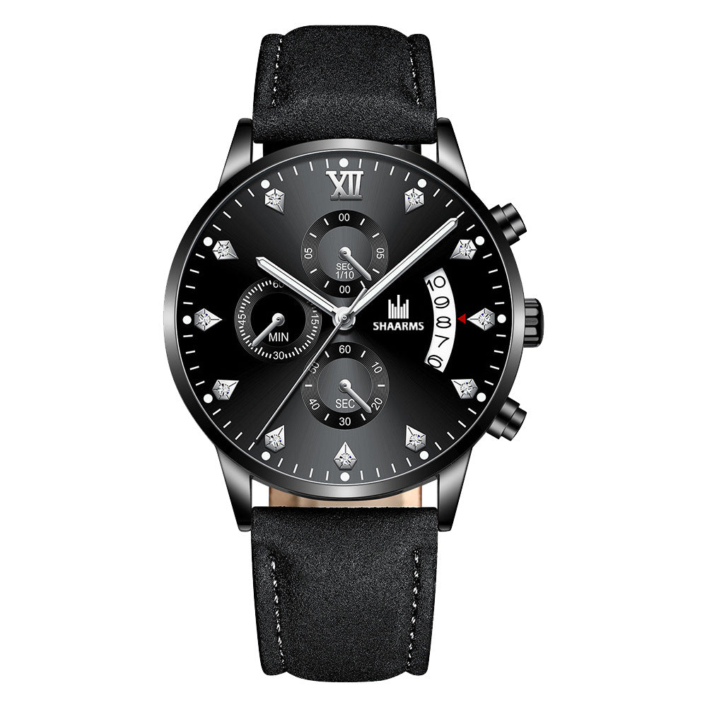 Men's Quartz Watch with Rhinestone Inlay (Wholesale)