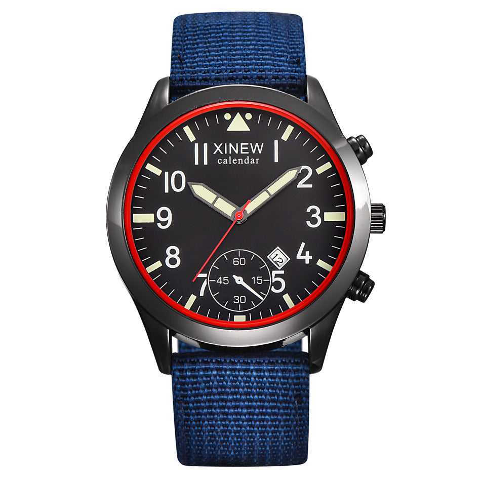 XINEW Men's Casual Nylon Strap Quartz Watch