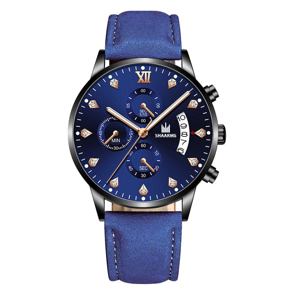 Men's Quartz Watch with Rhinestone Inlay (Wholesale)