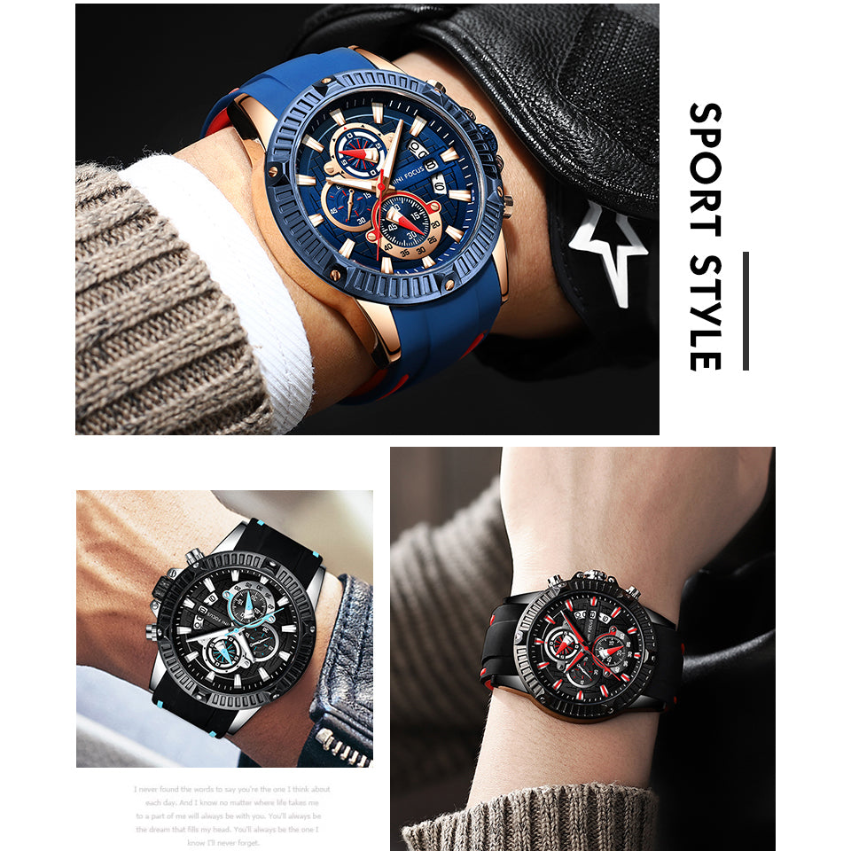 MINIFOCUS Multifunctional Men's Quartz Sports Watch
