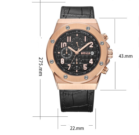 Baogela Barrel-Shaped Men's Quartz Watch with Silicone Band