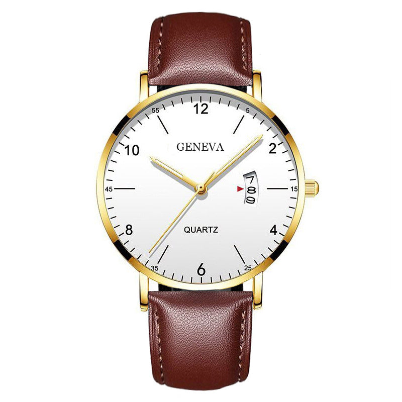 Men's Business Minimalist Quartz Calendar Watch